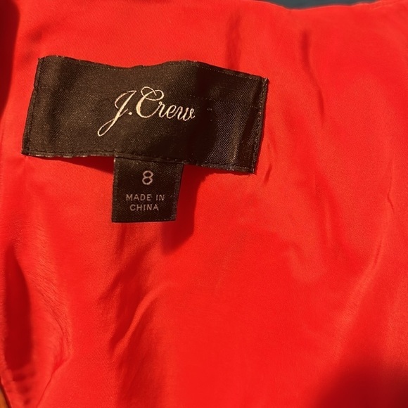J Crew Sheath Dress Red Orange Sleeveless 8 - Picture 4 of 5